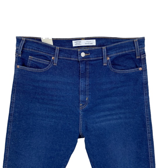 New LEVIS Jeans Heritage High Rise Skinny Denim, Raw Hem, Distressed - Picture 5 of 8